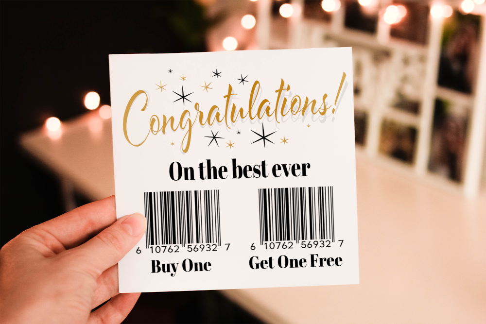 Twins Buy One Get One Free Card, Congratulations for Baby Twins - Click Image to Close